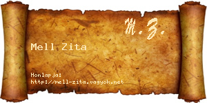 Mell Zita névjegykártya